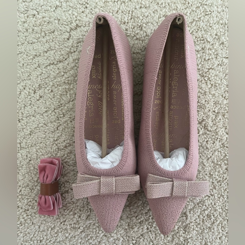 NWOB Vivaia Pointed Bow Flats